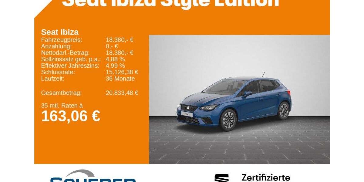 Seat Ibiza 10.689 km 18.630 &euro; Aschaffenburg 63741