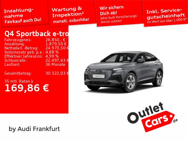 Audi Q4 e-tron 69.976 km 26.850 &euro; Frankfurt am Main 60314