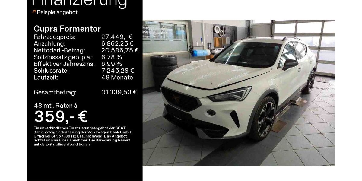 Cupra Formentor 21.800 km 27.449 &euro; Büdingen-Düdelsheim 63654