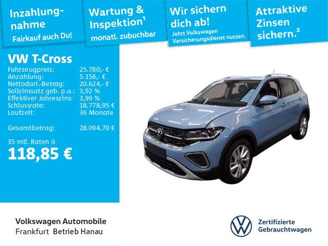 VW T-Cross 24.120 km 25.780 &euro; Hanau 63452