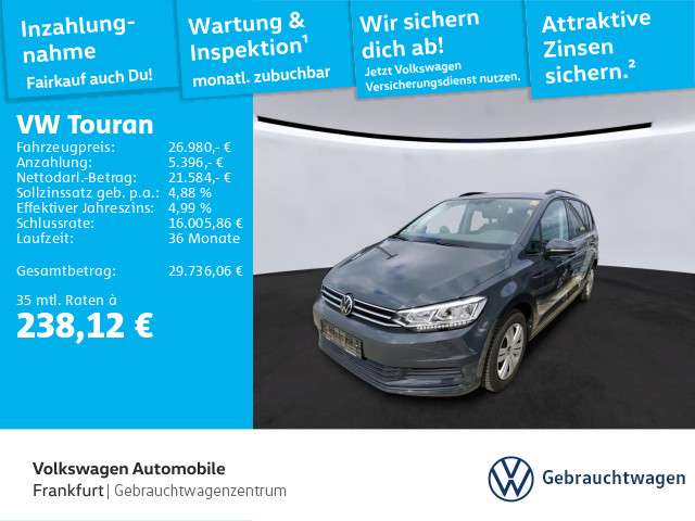 VW Touran 56.334 km 26.980 &euro; Frankfurt 60326