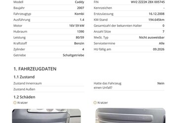 VW Caddy 194.645 km 7.500 &euro; Rodgau 63110