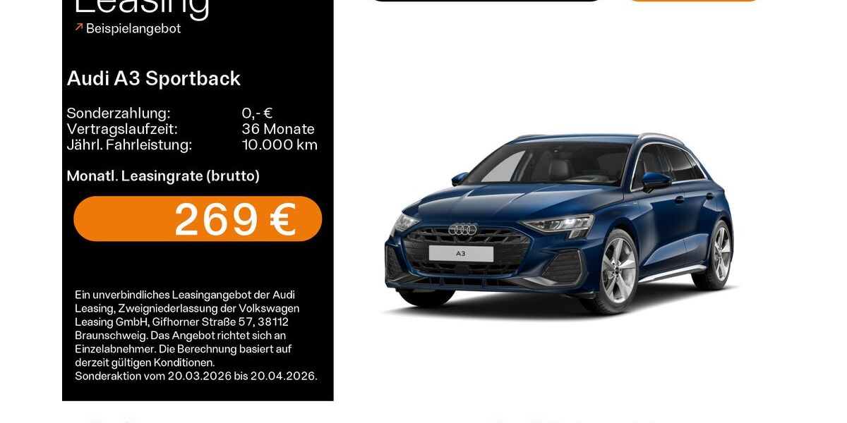 Audi A3 7.300 km 33.409 &euro; Hanau 63452