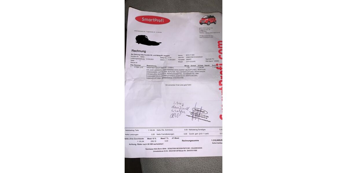 Smart ForTwo 167.572 km 850 &euro; Büdingen 63654