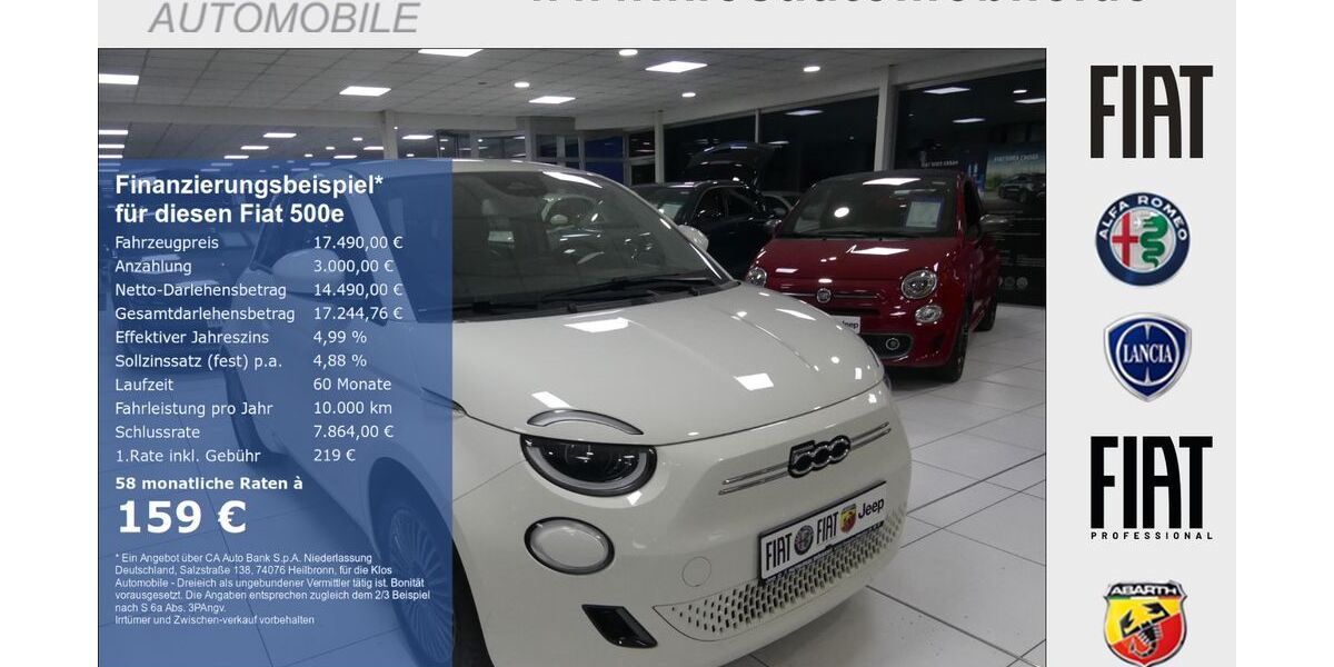 Fiat 500e 25.275 km 17.490 &euro; Dreieich 63303